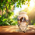 custom pet portrait pet urn for ashes, handmade aluminum pet memorial urn with photo – picture 8