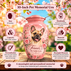 custom dog photo cremation urn for dogs, handmade aluminum pet memorial urn with photo – picture 6