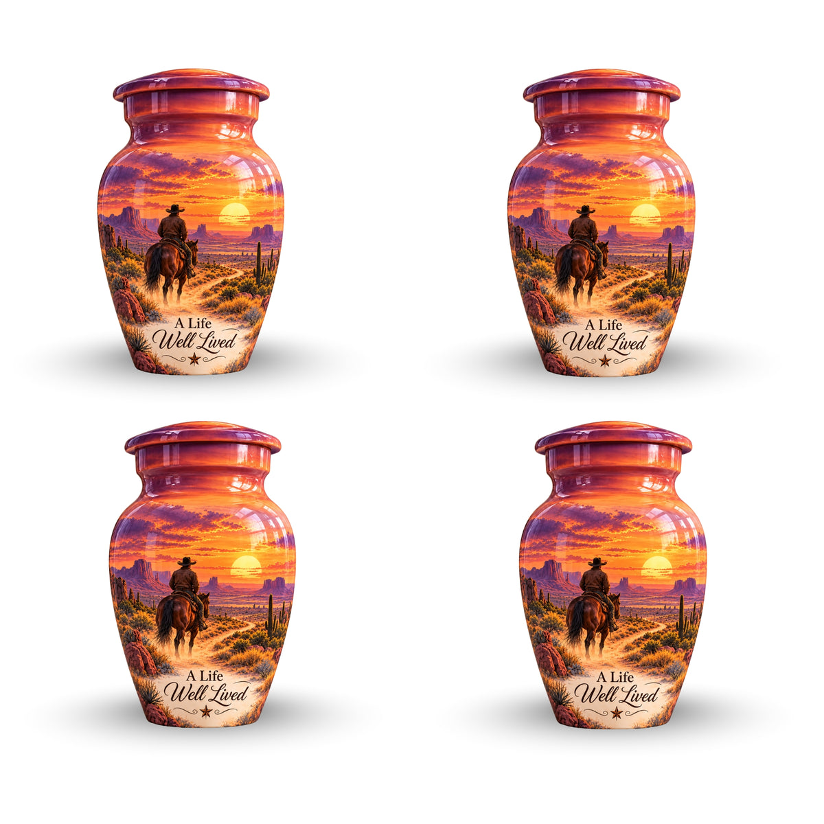 Canyon Trail Rider Cremation Urn for Human Ashes – Personalized Handmade Aluminum Urn