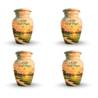 Golfer's Memorial Urn with Sand Trap for Human Ashes – Personalized Handmade Aluminum Cremation Urn