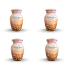 Sunset Wildflower Memorial Cremation Urn for Human Ashes – Personalized Handmade Aluminum Urn