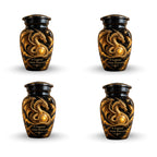 mythical dragon cremation urn for human ashes, handmade aluminum urn – photo 6