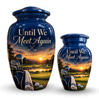 golf bag fairway sunset cremation urn for human ashes, handmade aluminum – photo 7