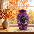 custom dog photo pet urn for ashes, handmade aluminum pet memorial urn with photo – picture 7