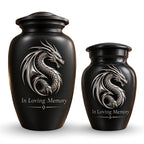 mythical dragon memorial urn for ashes, handmade aluminum urn – photo 7