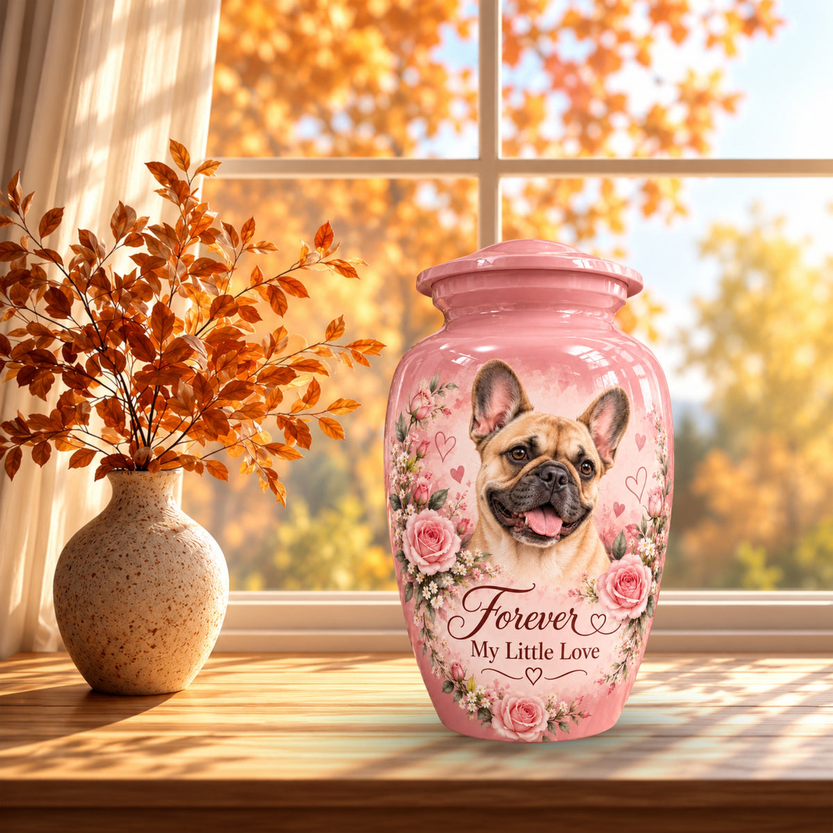 custom dog photo cremation urn for dogs, handmade aluminum pet memorial urn with photo – picture 7