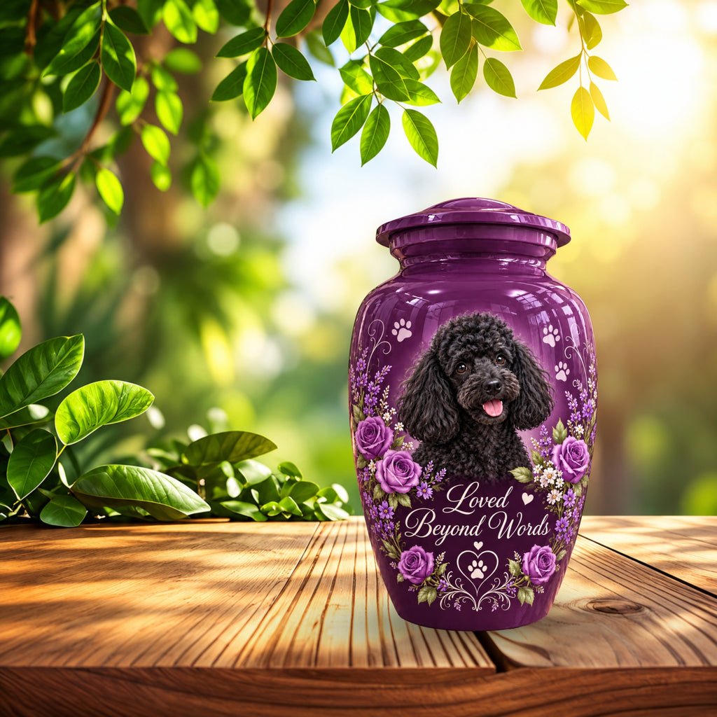 custom dog photo pet urn for ashes, handmade aluminum pet memorial urn with photo – picture 8