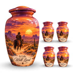 Canyon Trail Rider Cremation Urn for Human Ashes – Personalized Handmade Aluminum Urn