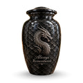 dragon memorial urn for ashes, handmade aluminum urn – photo 1