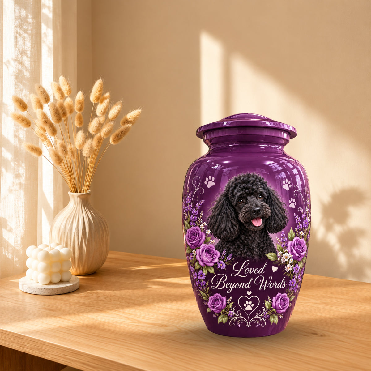 custom dog photo pet urn for ashes, handmade aluminum pet memorial urn with photo – picture 10