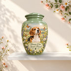 personalized dog photo pet urn for ashes, handmade aluminum pet memorial urn with photo – picture 3