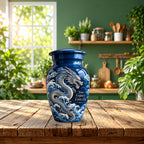 fantasy dragon memorial urn for ashes, handmade aluminum urn – photo 3