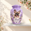 personalized dog photo cremation urn for dogs, handmade aluminum pet memorial urn with photo – picture 3
