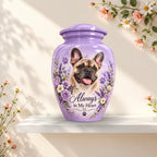 personalized dog photo cremation urn for dogs, handmade aluminum pet memorial urn with photo – picture 3