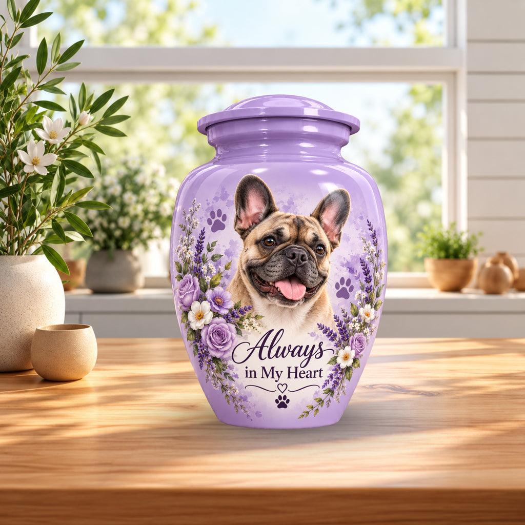 personalized dog photo cremation urn for dogs, handmade aluminum pet memorial urn with photo – picture 4