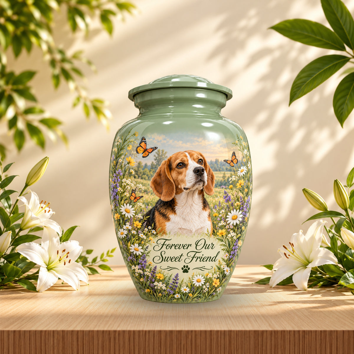 personalized dog photo pet urn for ashes, handmade aluminum pet memorial urn with photo – picture 5