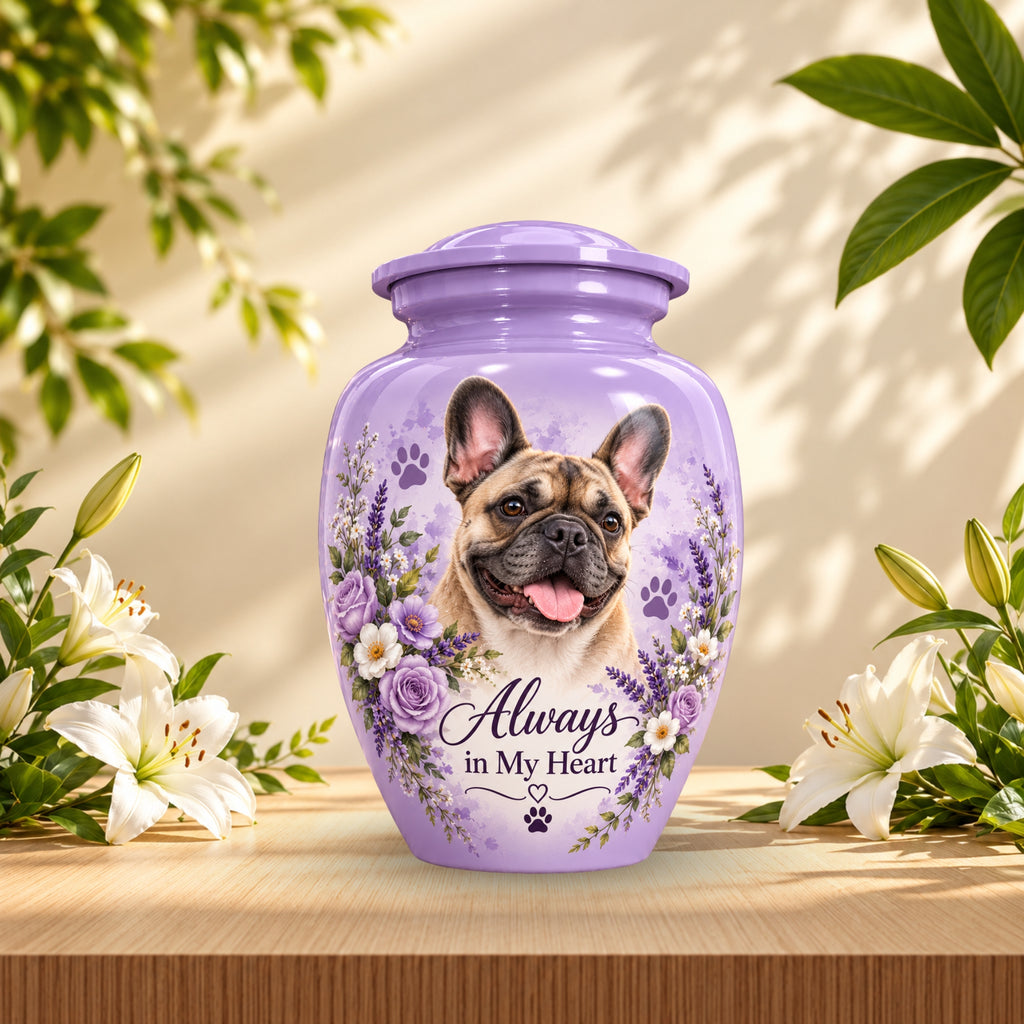 personalized dog photo cremation urn for dogs, handmade aluminum pet memorial urn with photo – picture 5