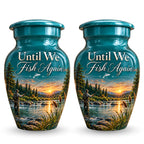 until we fish again cremation urn for human ashes, handmade aluminum – photo 5