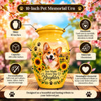 dog photo memorial cremation urn for pet ashes, handmade aluminum pet memorial urn with photo – picture 6