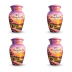 Lavender Fairway Cremation Urn for Human Ashes – Personalized Handmade Aluminum Urn