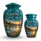 until we fish again cremation urn for human ashes, handmade aluminum – photo 7
