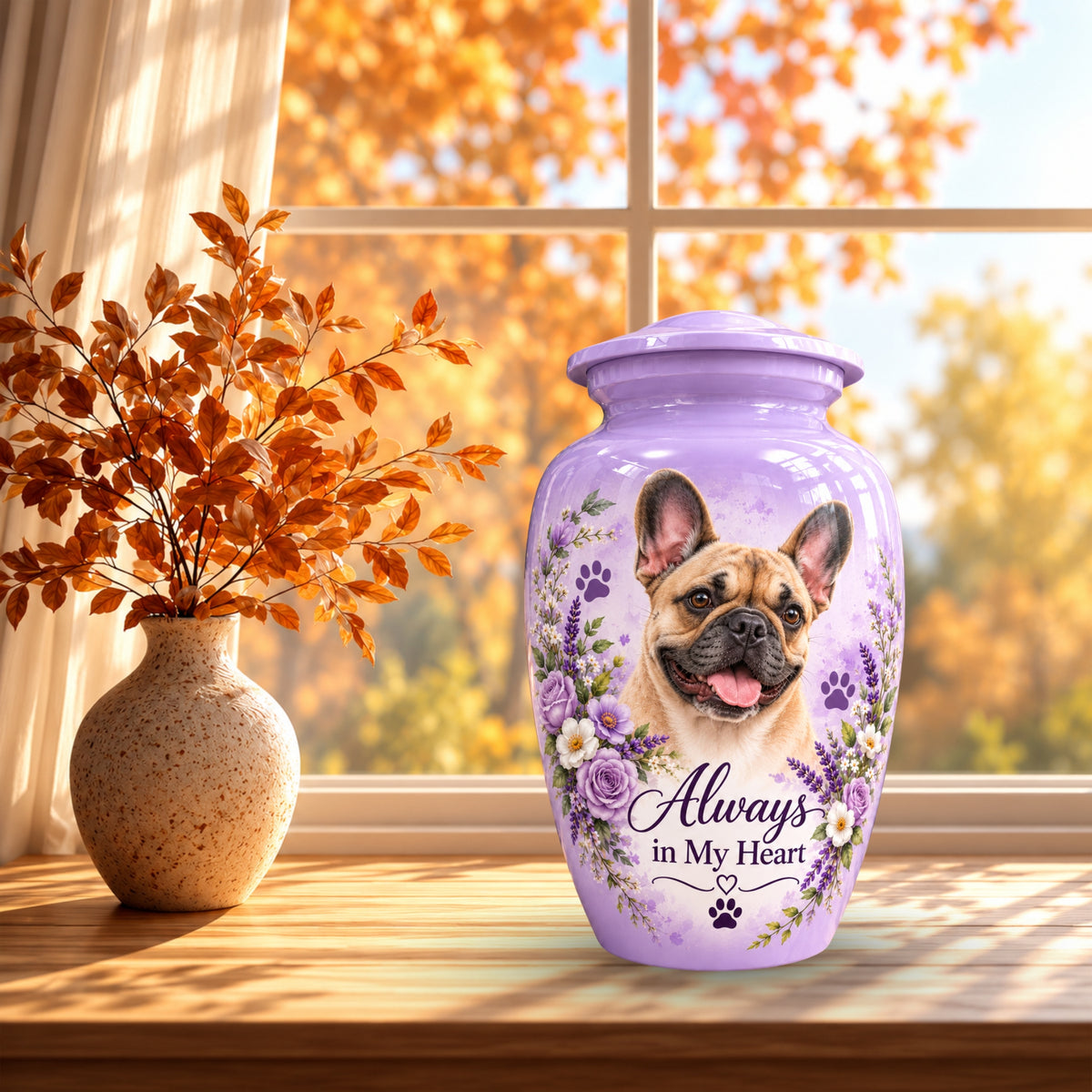 personalized dog photo cremation urn for dogs, handmade aluminum pet memorial urn with photo – picture 7