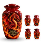 fantasy dragon cremation urn for human ashes, handmade aluminum urn – photo 8