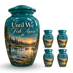 until we fish again cremation urn for human ashes, handmade aluminum – photo 8