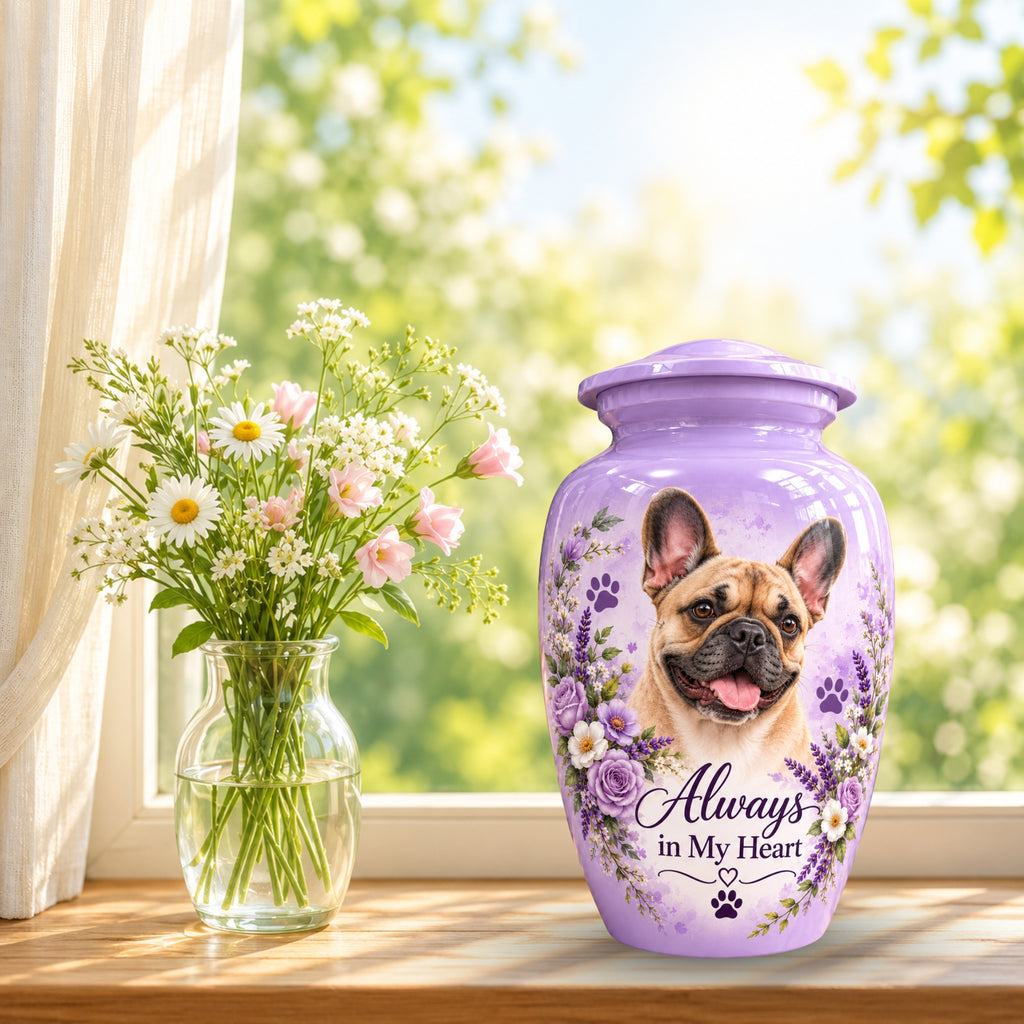 personalized dog photo cremation urn for dogs, handmade aluminum pet memorial urn with photo – picture 9