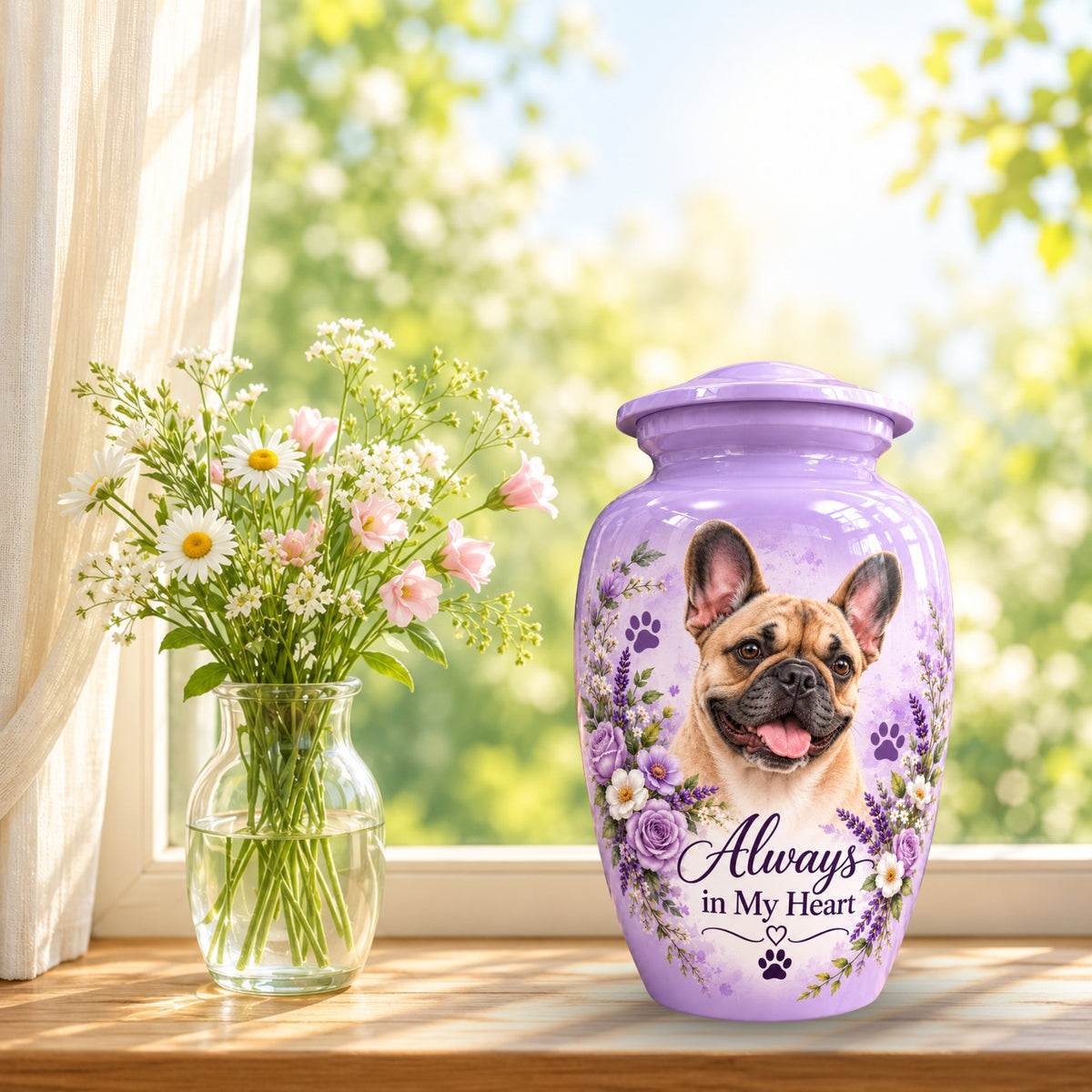 personalized dog photo cremation urn for dogs, handmade aluminum pet memorial urn with photo – picture 9