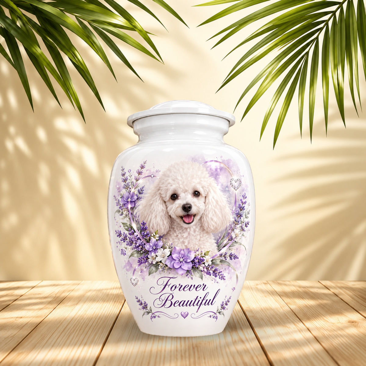 personalized dog memorial cremation urn for dogs, handmade aluminum pet memorial urn with photo – picture 2