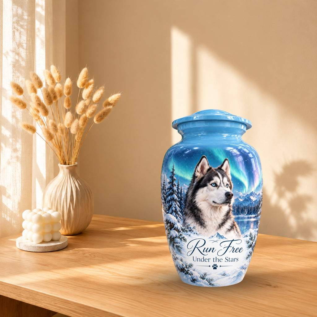 personalized dog photo cremation urn for pet ashes, handmade aluminum pet memorial urn with photo – picture 10