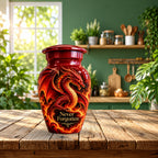 fantasy dragon cremation urn for human ashes, handmade aluminum urn – photo 10