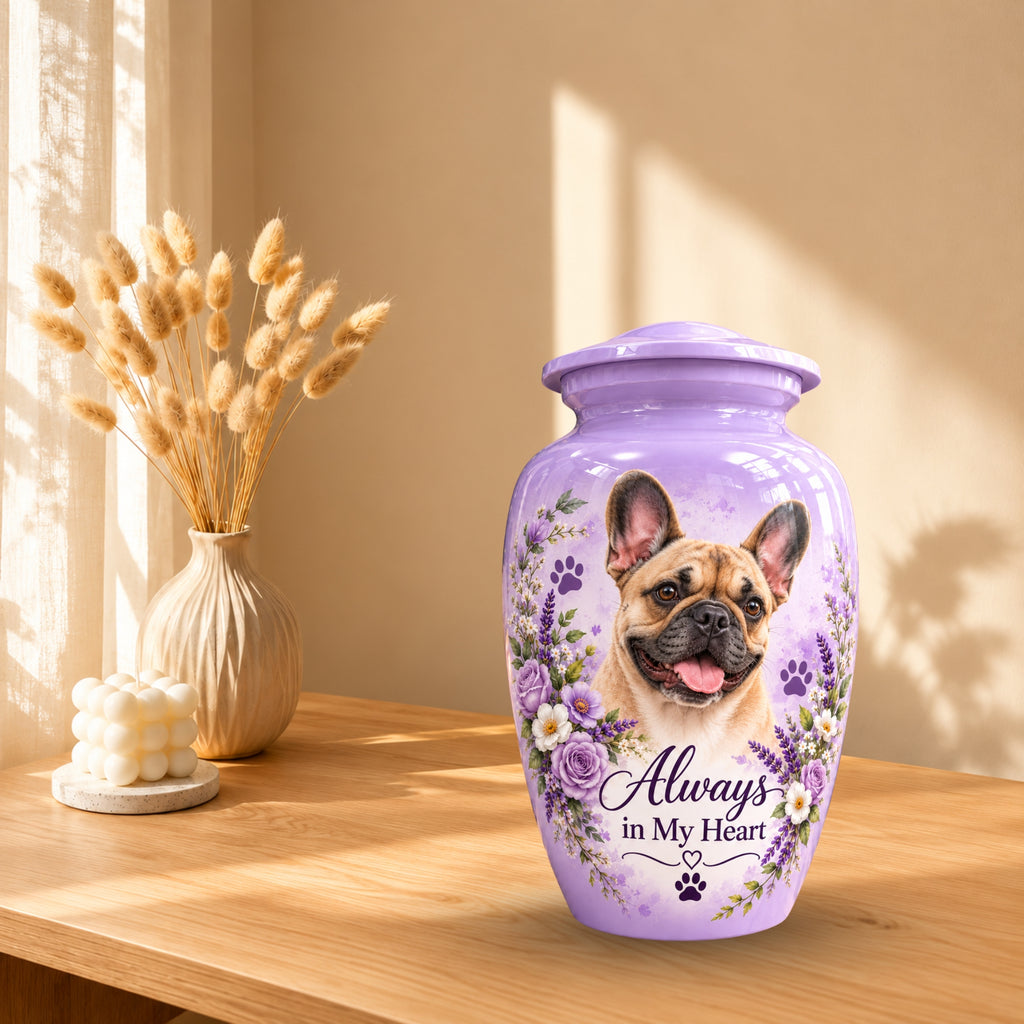 personalized dog photo cremation urn for dogs, handmade aluminum pet memorial urn with photo – picture 10