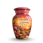 Autumn Garden Sunset Cremation Urn for Human Ashes – Personalized Handmade Aluminum Urn