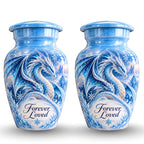 dragon art cremation urn for human ashes, handmade aluminum urn – photo 5