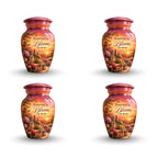 Autumn Garden Sunset Cremation Urn for Human Ashes – Personalized Handmade Aluminum Urn