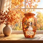 dog memorial photo pet urn for ashes, handmade aluminum pet memorial urn with photo – picture 7