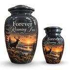 roaming free stag cremation urn for human ashes, handmade aluminum – photo 7