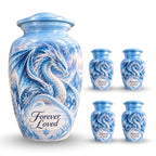 dragon art cremation urn for human ashes, handmade aluminum urn – photo 8