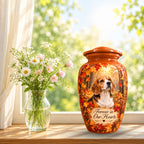 dog memorial photo pet urn for ashes, handmade aluminum pet memorial urn with photo – picture 9