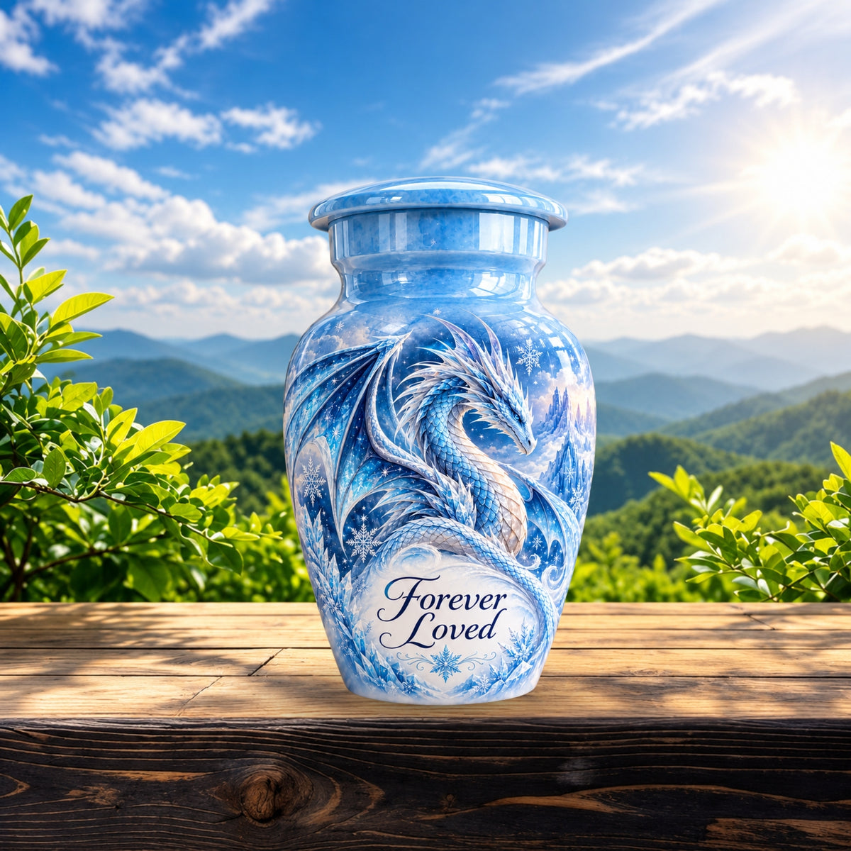 dragon art cremation urn for human ashes, handmade aluminum urn – photo 9