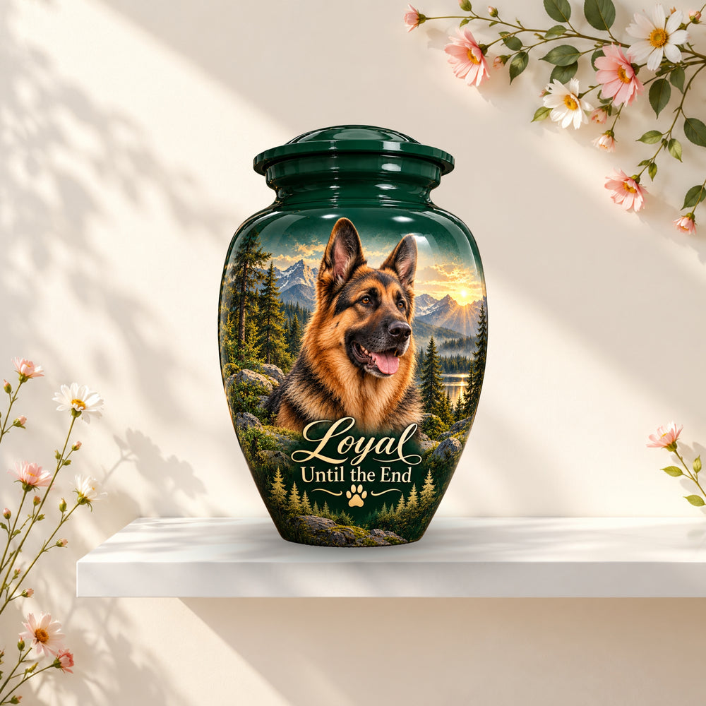 personalized dog memorial urn for dog ashes, handmade aluminum pet memorial urn with photo – picture 3