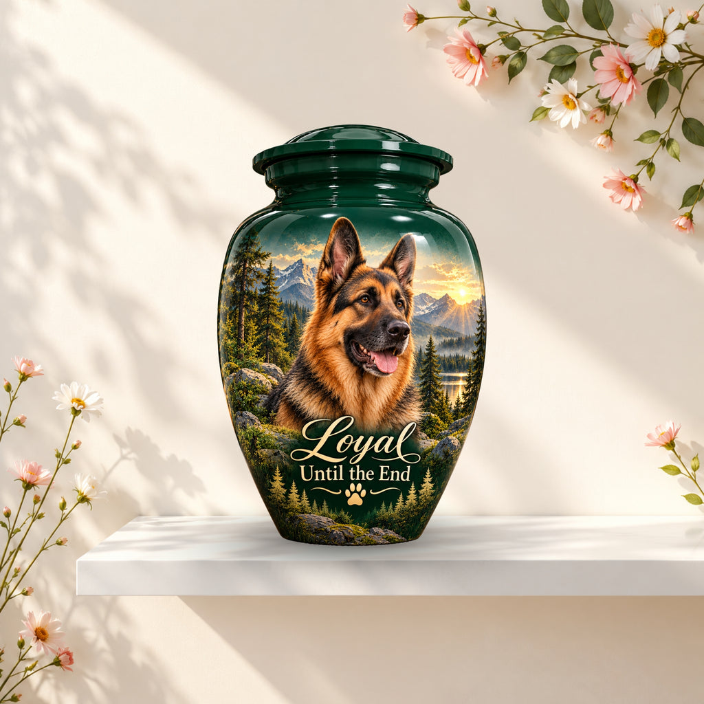 personalized dog memorial urn for dog ashes, handmade aluminum pet memorial urn with photo – picture 3