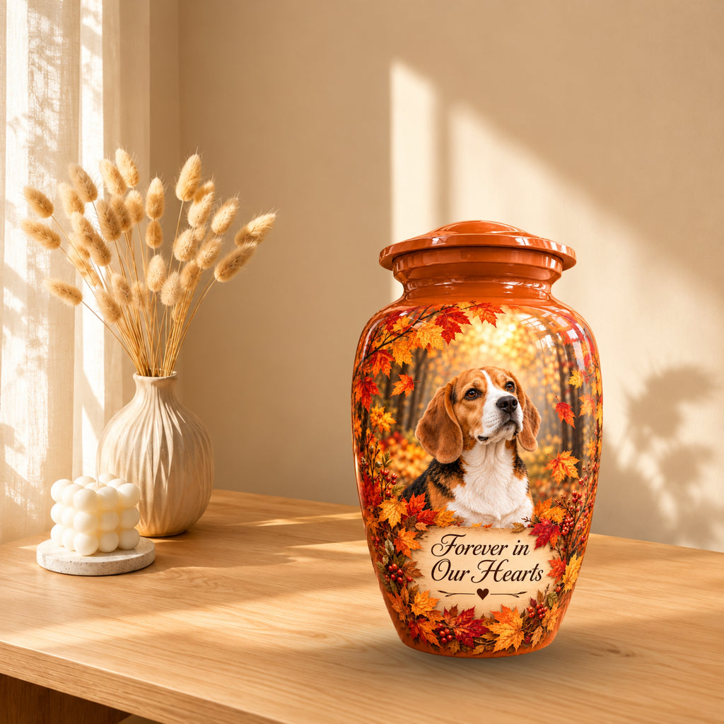 dog memorial photo pet urn for ashes, handmade aluminum pet memorial urn with photo – picture 10