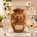 custom dog portrait pet urn for ashes, handmade aluminum pet memorial urn with photo – picture 1