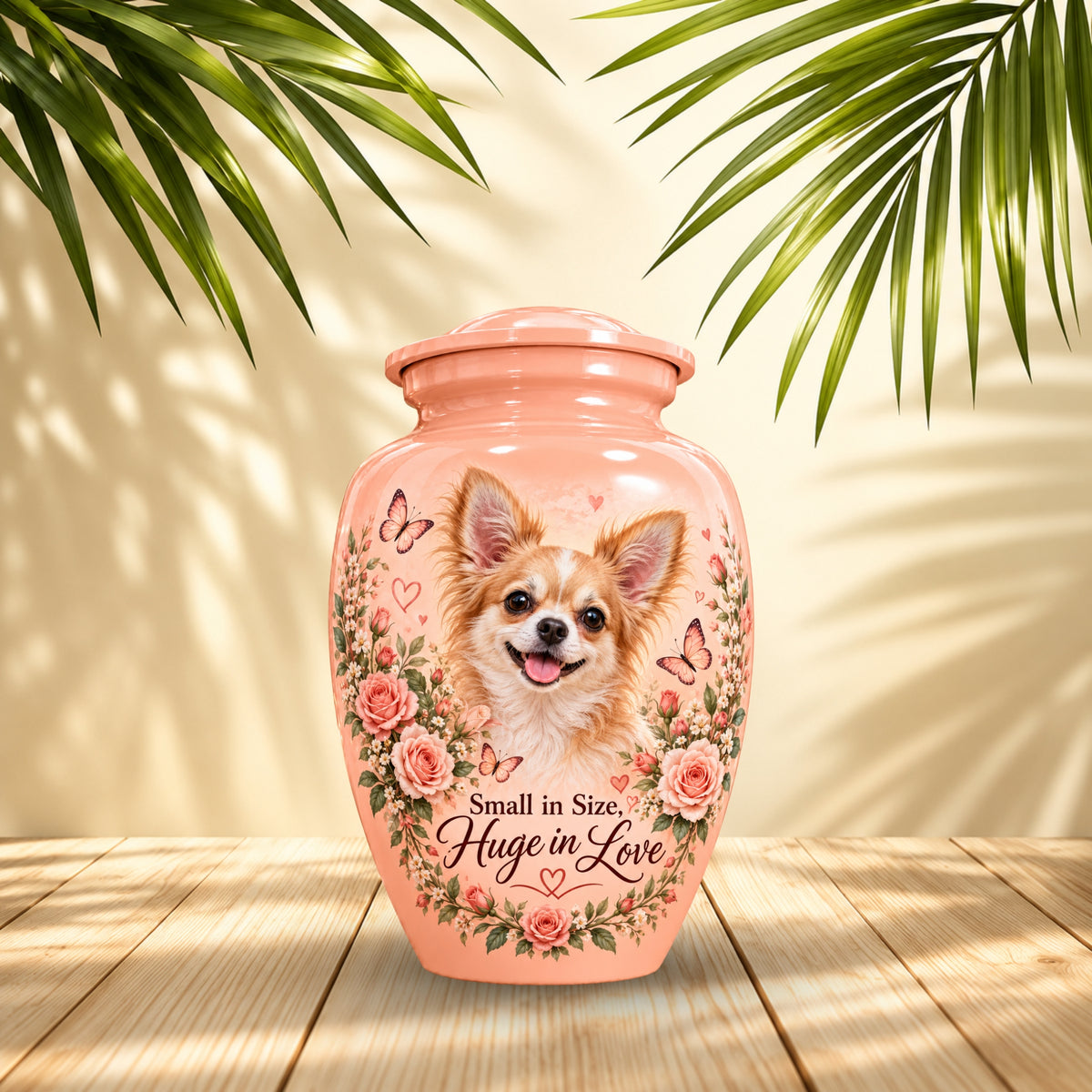 custom pet photo urn for dog ashes, handmade aluminum pet memorial urn with photo – picture 3