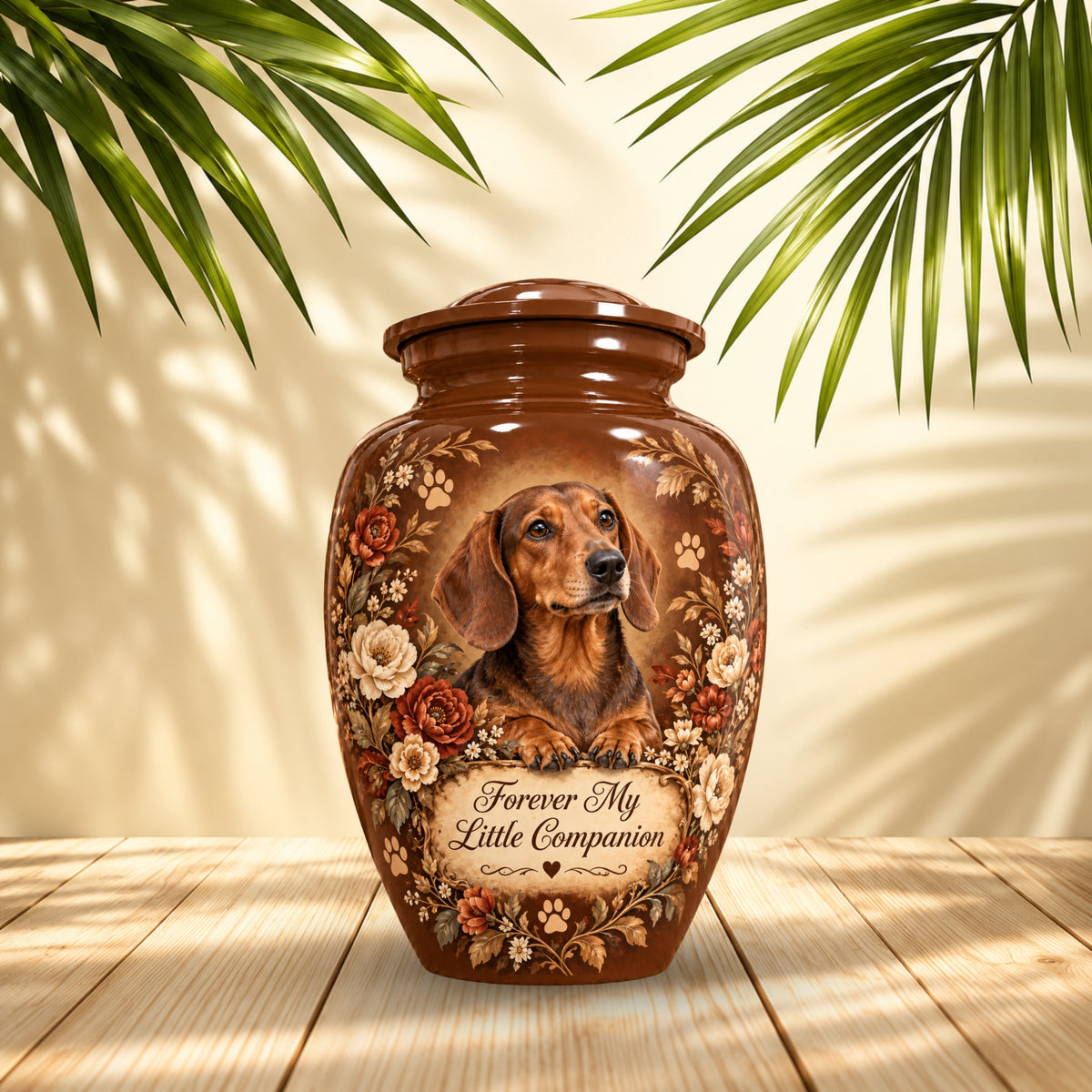custom dog portrait pet urn for ashes, handmade aluminum pet memorial urn with photo – picture 2