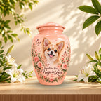 custom pet photo urn for dog ashes, handmade aluminum pet memorial urn with photo – picture 5