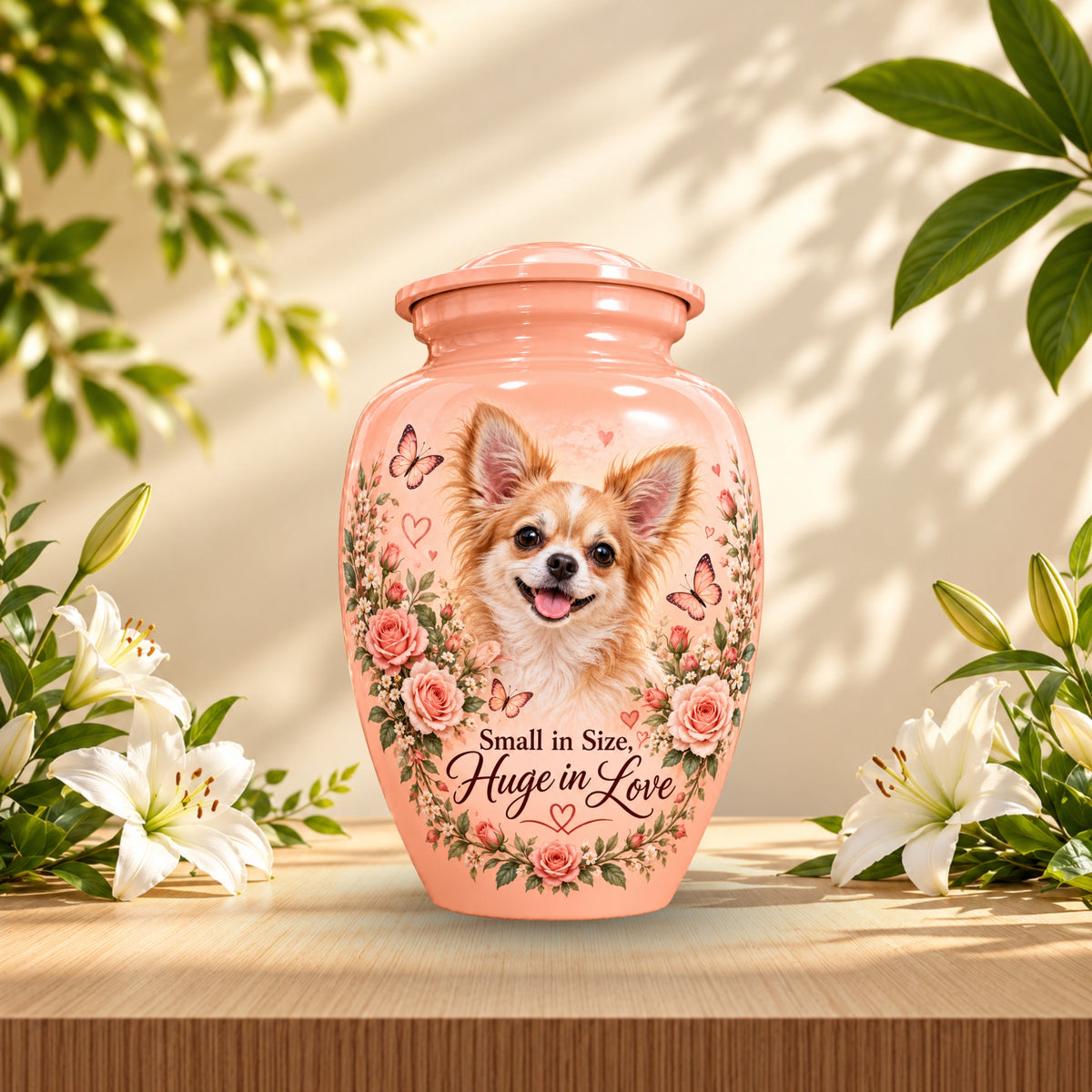 custom pet photo urn for dog ashes, handmade aluminum pet memorial urn with photo – picture 5